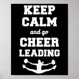 Cheer Cheerleading Bleib ruhig und geh Cheerleadin Poster