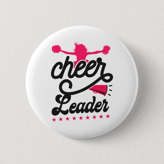 Cheer Cheerleading Cheerleader Button (Vorderseite)