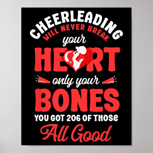 Cheer Cheerleading Cheerleading Wird Nie Y Brechen Poster (Vorne)