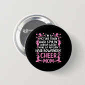 Cheer Cheerleading Mama Mutter Ich Bin Ein Bild Ma Button (Vorne & Hinten)