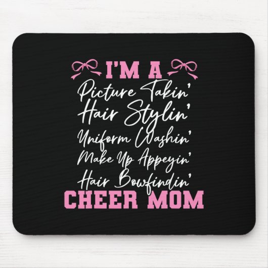 Cheer Cheerleading Mama Mutter Ich bin ein Bilderm Mousepad (Vorne)