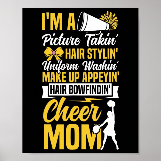 Cheer Cheerleading Mama Mutter Ich Bin Ein Foto Ma Poster (Vorne)