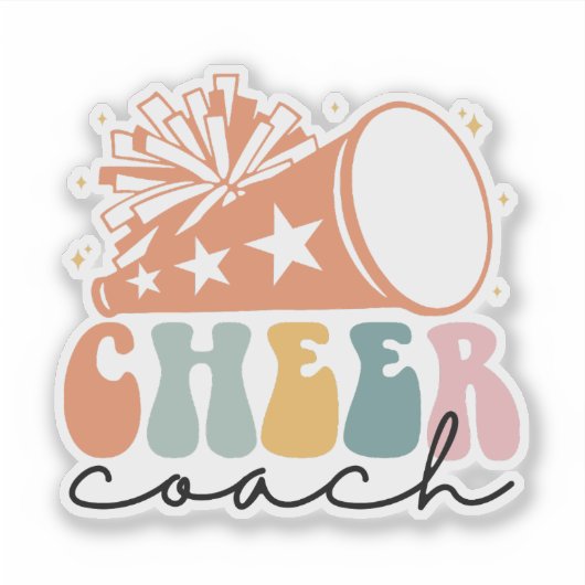Cheer Coach Aufkleber (Vorderseite)
