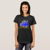 Cheer Coach Blue Megaphone with Heart Flower Acce T-Shirt (Vorne ganz)