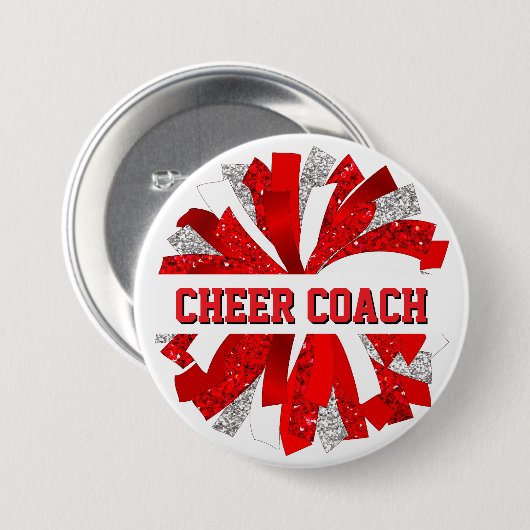 Cheer Coach Button Button (Vorne & Hinten)