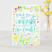 Cheer Coach card for Cheerleaders Karte (Gelbe Blume)