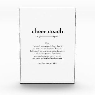Cheer Coach Definition Danke Geschenk Fotoblock