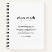 Cheer Coach Definition Danke Geschenk Notizblock (Vorderseite)