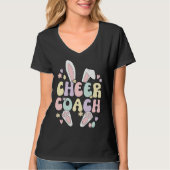 Cheer Coach Easter Bunny Cheerleading Coach Easter T-Shirt (Vorderseite)