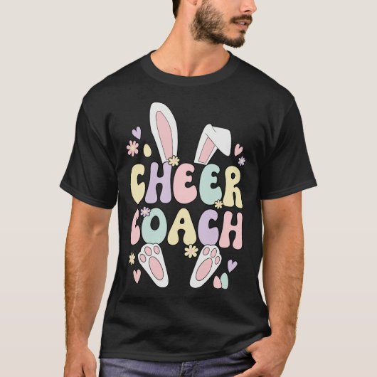 Cheer Coach Easter Bunny Cheerleading Coach Easter T-Shirt (Vorderseite)