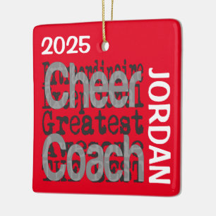 Cheer Coach Extraordinaire CUSTOM Keramikornament