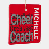 Cheer Coach Extraordinaire CUSTOM Keramikornament (Rechts)