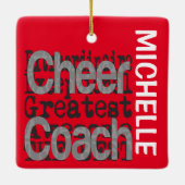 Cheer Coach Extraordinaire CUSTOM Keramikornament (Rückseite)