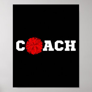 Cheer Coach Geschenk Cheerleading Cheerleader Rote Poster