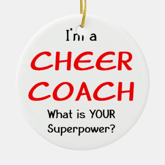 Cheer Coach Keramik Ornament (Vorne)