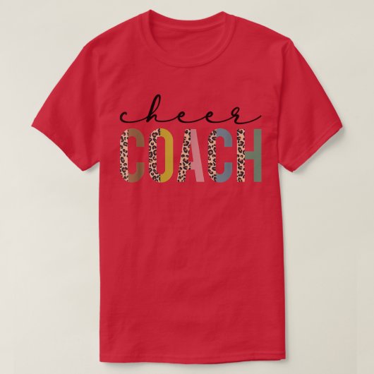 Cheer Coach Leopard Cheerleader Props Niedlich Che T-Shirt (Design vorne)