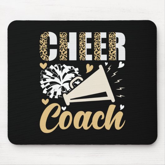 Cheer Coach Leopard Cheerleading-Trainer _1  Mousepad (Vorne)