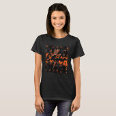 Cheer Coach Lightning Bolt Cheer Leopard Orange Bl T-Shirt (Vorne ganz)