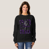 Cheer Coach Lightning Bolt Cheer Leopard Purple Sweatshirt (Vorne ganz)