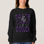 Cheer Coach Lightning Bolt Cheer Leopard Purple Sweatshirt (Vorderseite)