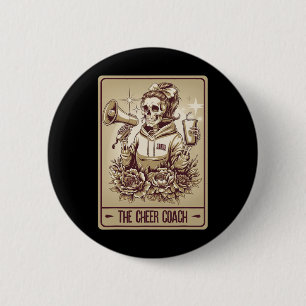 Cheer Coach Tarotkarte Skelett Cheerleading Coach Button