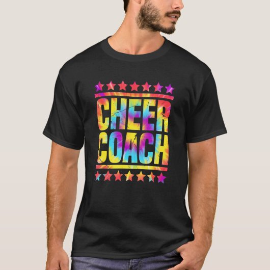 Cheer Coach Tie Dye Cute Cheer Coach Cool Coach T-Shirt (Vorderseite)