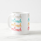 Cheer Coach Typography For Cheerleading Co Kaffeetasse (Vorderseite Links)