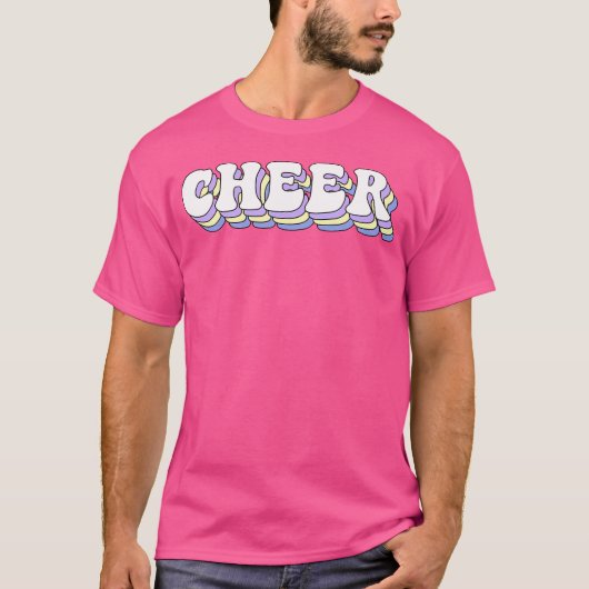 Cheer Colorblock Letter Cheerleading Athlete T-Shirt (Vorderseite)