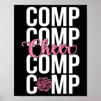 Cheer Comp Day Cheerleading Competition Day Cheerl Poster