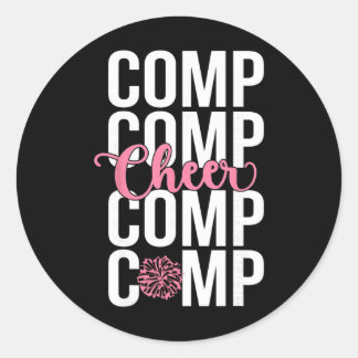 Cheer Comp Day Cheerleading Competition Day Cheerl Runder Aufkleber