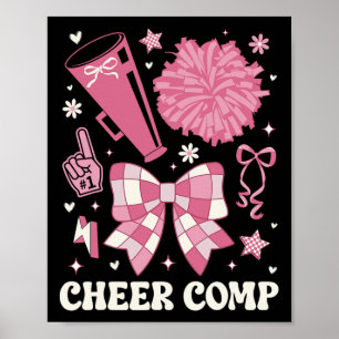 Cheer Comp Tag Cheerleader Wettbewerb Tag Schleife Poster