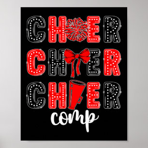 Cheer Comp Tag Cheerleader-Wettbewerbstag Kokette Poster