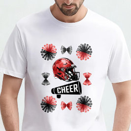 Cheer Coquette Bow American Football Herbst T-Shirt