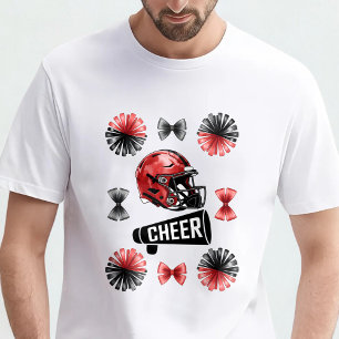 Cheer Coquette Bow American Football Herbst  T-Shirt