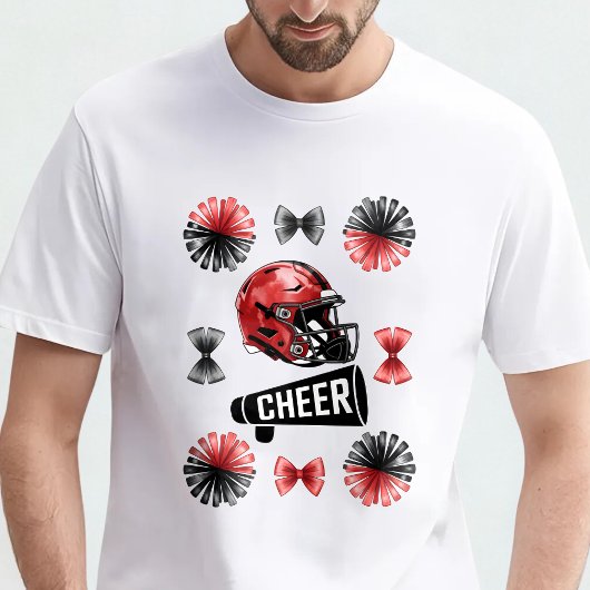 Cheer Coquette Bow American Football Herbst T-Shirt