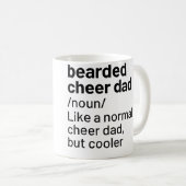 Cheer Dad Bearded Definition Cheerleading Funny Kaffeetasse (VorderseiteRechts)