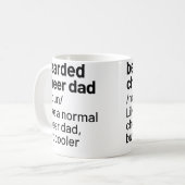 Cheer Dad Bearded Definition Cheerleading Funny Kaffeetasse (Vorderseite Links)