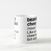 Cheer Dad Bearded Definition Cheerleading Funny Kaffeetasse (Mittel)
