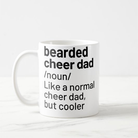 Cheer Dad Bearded Definition Cheerleading Funny Kaffeetasse (Links)