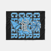 Cheer Dad Daddy Bow Srt Cheerleader Cheerleading B Fleecedecke (Vorderseite (Horizontal))