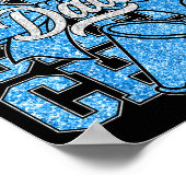 Cheer Dad Daddy Bow Srt Cheerleader Cheerleading B Poster (Ecke)