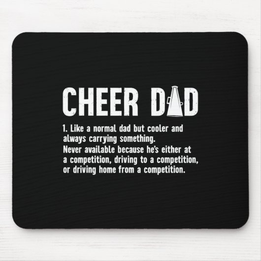 Cheer Dad Definition Vater eines Cheerleaders Vate Mousepad (Vorne)