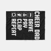 Cheer Dad Drive Pay Clap Repeat Cheerleader Dad Ro Fleecedecke (Vorderseite (Horizontal))