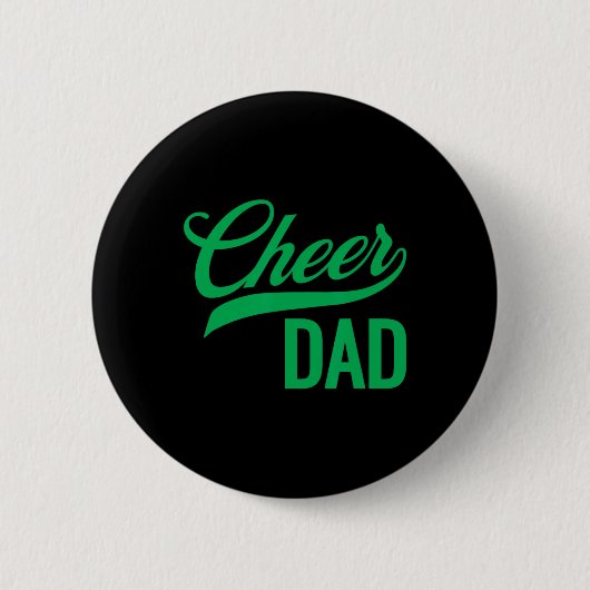 Cheer Dad Green Cheerleading Matching Eltern _1 Button (Vorderseite)