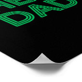 Cheer Dad Grün Cheerleading _1 Poster (Ecke)