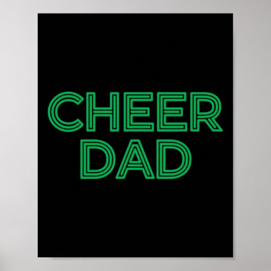 Cheer Dad Grün Cheerleading _1 Poster (Vorne)