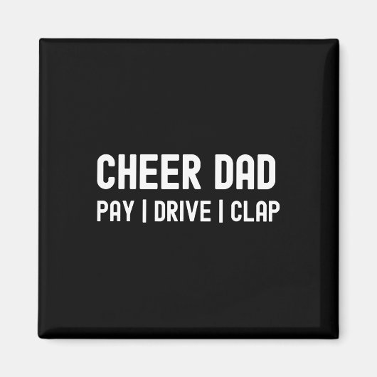 Cheer Dad Lustig Zahlen Fahrt Klatschen Cheerleadi Magnet (Vorne)