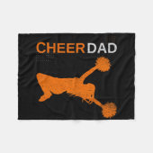 Cheer Dad Orange Cheerleading _1 Fleecedecke (Vorderseite (Horizontal))