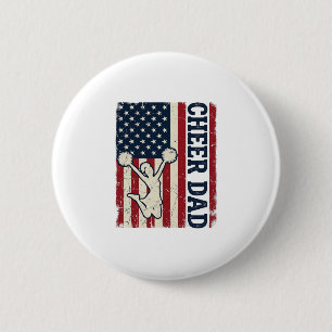 Cheer Dad Patriotisches Amerikanisches Flagge Vekt Button