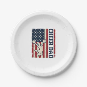 Cheer Dad Patriotisches Amerikanisches Flagge Vekt Pappteller